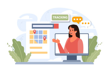 Poster - Project tracking concept. Successful business project planning