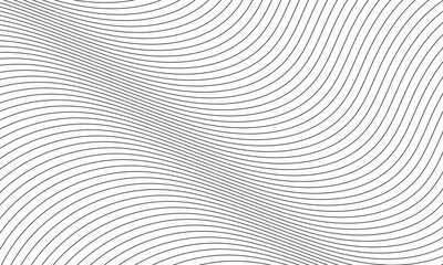 Poster - illustration modern black pattern wavy background vector