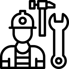 Wall Mural - Plumber Icon