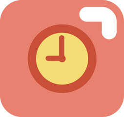 Sticker - Delivery clock, illustration, vector on white background.