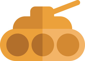 Sticker - Army tank, icon, vector on white background.