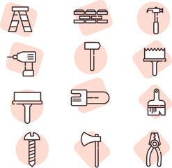 Poster - Construction maintenance; icon; vector on white background.