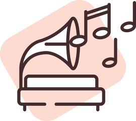 Canvas Print - Event music , icon, vector on white background.