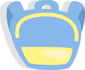 Wall Mural - School backpack, icon, vector on white background.