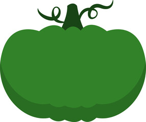 Wall Mural - Vegetarian pumpkin, icon, vector on white background.