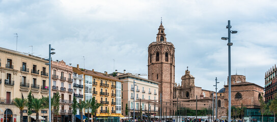 Miguelete Tower, Valencia Cathedral, Plaza de la Reina, Valencia, Spain, Europe