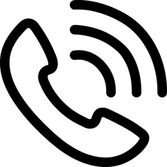 Poster - telephone vector icon, line style on white background..eps