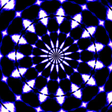 Blue White Mandala Abstract Background With Stars And Circles