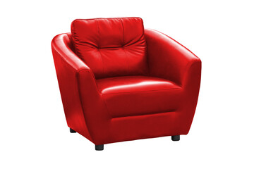 Poster - Red leather armchair.