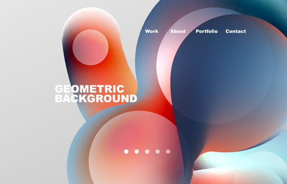 Abstract liquid background for your landing page design. Web page for website or mobile app wallpaper