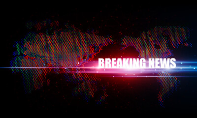 Wall Mural - abstract breaking news light out technology background hitech communication concept innovation send 