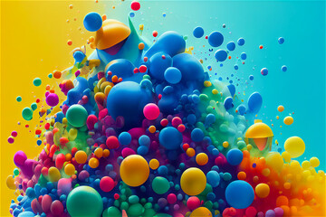 Wall Mural - Color party