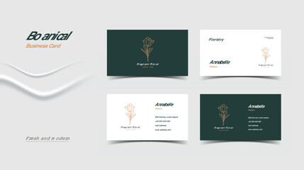 modern creative and clean business card template, with flower logo design
