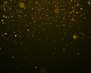 Wall Mural - gold particles and star elegance award background.