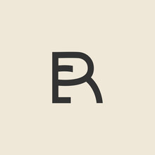 Abstract Letter ER,CR Logo Design Vector Template
