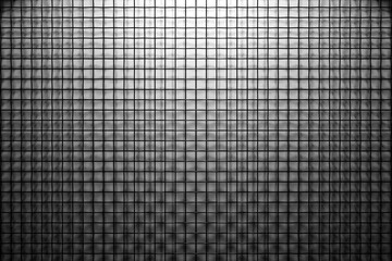 Aufkleber - 3D illustration  silver metal mesh. Bright contrast color hand drawn ornament textured background.