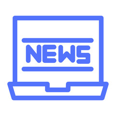 Wall Mural - news online laptop media icon