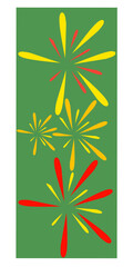 Wall Mural - fireworks illustration