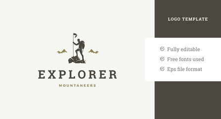 vector logotype for mountaineers and explorers club
