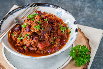 Sticker - Chili con carne - traditional Mexican dish