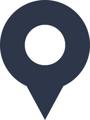 Poster - Map location pin icon in dark colors.