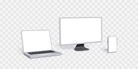 Poster - Laptop, PC monitor and smartphone mock up