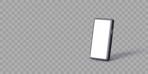 Poster - Mobile phone mock up in 3D style isolated on transparent background