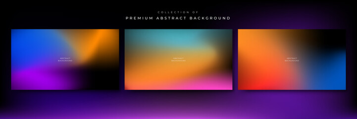 Wall Mural - Abstract gradient fluid blur background with grainy texture and colorful rainbow gradient. Modern wallpaper design for social media, idol poster, banner, flyer.
