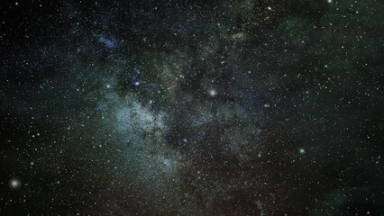 atmospheric clouds against the backdrop of the stars in the universe