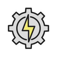 Poster - Energy setting icon. High quality coloured vector illustration.