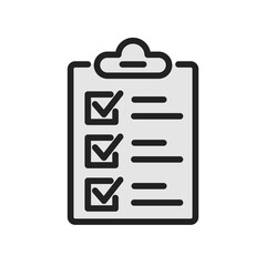 Poster - Tablet clip with approved check list icon. High quality coloured vector illustration.