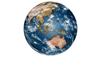 another view of 3d images of planet earth on an alpha channel background.