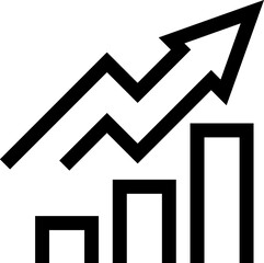 Business growth icon