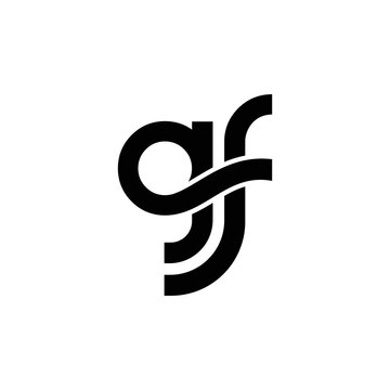 GF letter mark abstract logo design