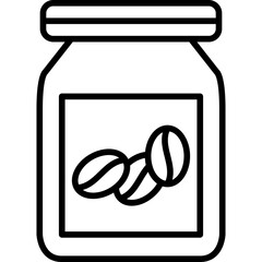 Canvas Print - Beans Jar Icon