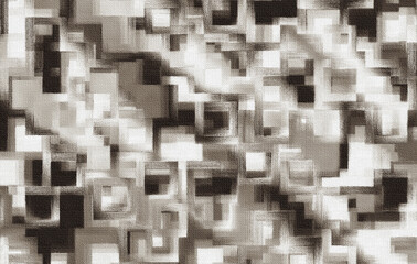 Poster - Retro wallpaper or fabric design with pattern of squares