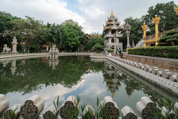 Buu Long pagoda has the unique combination of architectural style of India, Myanmar, Thailand and Vietnam, located at Ho Chi Minh city, Vietnam