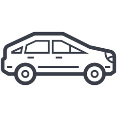 Sticker - Automobile Line Illustration