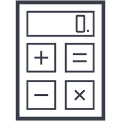 Sticker - Calculator Vector Icon