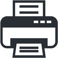 Sticker - Printer Vector Icon