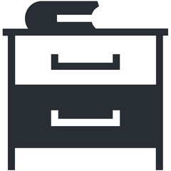 Poster - Chest of Drawers Vector Icon