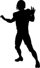 Poster - Silhouette American Football Player