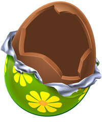 Poster - Easter Egg Chocolate Broken Open