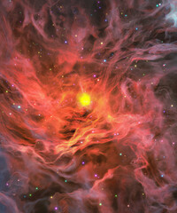 Wall Mural - fractal space background