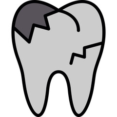 Sticker - Decayed Teeth Icon