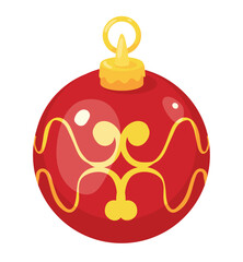 Poster - christmas red ball hanging