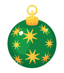 Wall Mural - christmas green ball