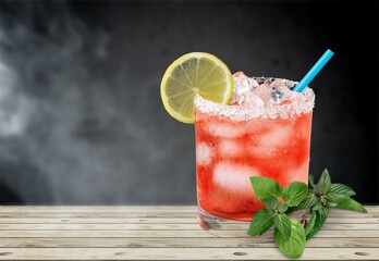 Canvas Print - Tasty sweet alcohol cocktail in glass