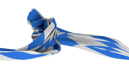 Wall Mural - fine 3d image of classic waved bavaria flag