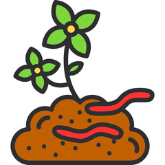 Sticker - Earthworm Icon